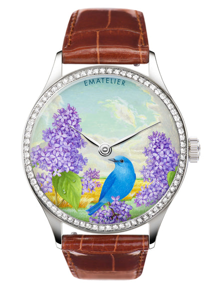 Lilacs and Bluebird