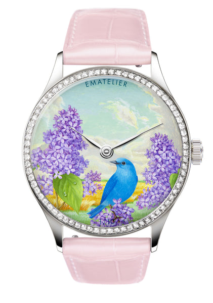 Lilacs and Bluebird
